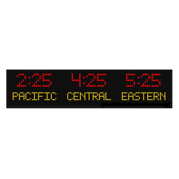 DTZ Time Zone Clock with Programmable Time Zone Names